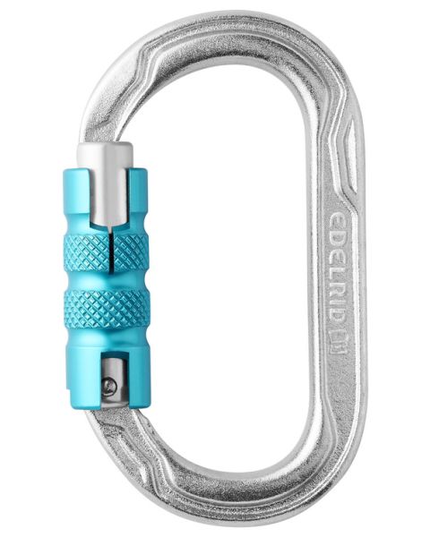 Edelrid OVAL POWER STEEL TRIPLE Stahl Karabiner oval