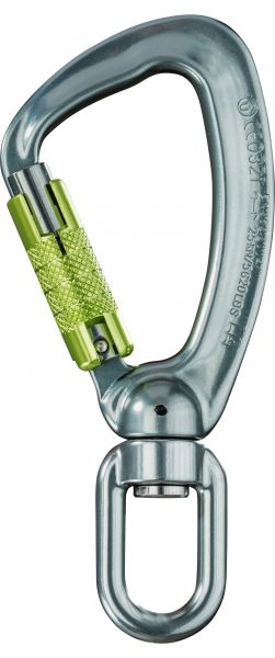 Edelrid TWISTER TRIPLE Karabiner mit Swivel spezielle Form