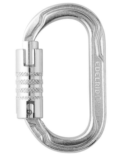 Edelrid OVAL POWER STEEL ANSI Stahl Karabiner oval