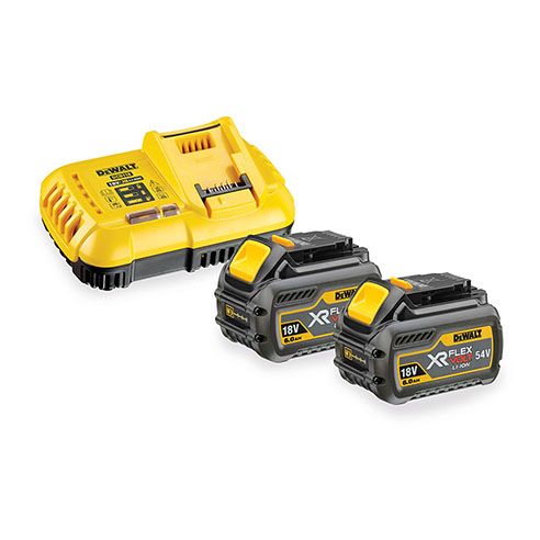 Dewalt 54 Volt / 108 Wh XR FLEXVOLT Akku-Starter-Set Schnellladegerät