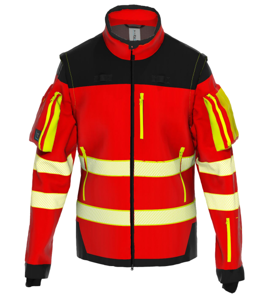 Tinez Workwear DRONTEN rot/gelb Funktionsjacke