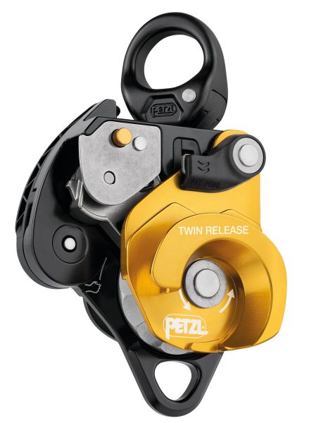 Petzl TWIN RELEASE Umlenkrolle mit Rücklaufsperre Doppelrolle